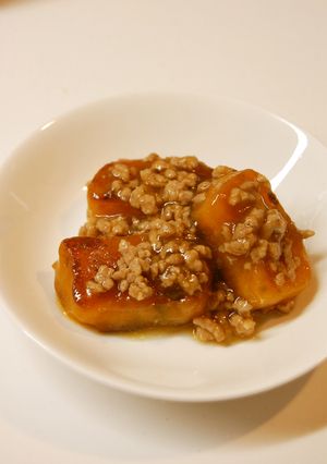 かぼちゃ団子のひき肉あんかけ-レシピのメイン写真