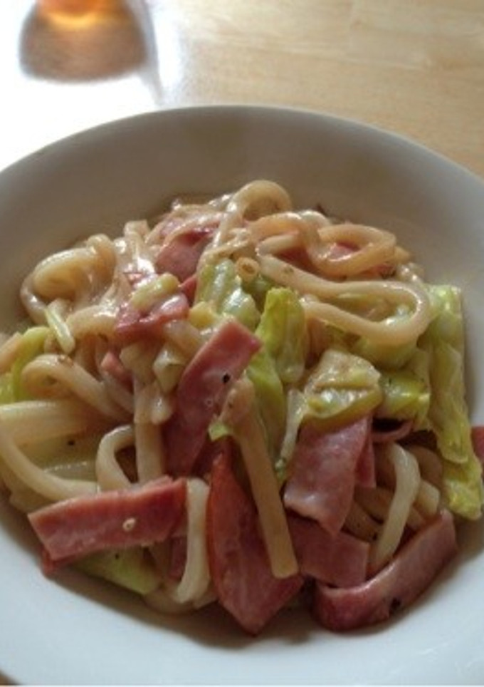 簡単 クリーミー和風焼うどんランチ-レシピのメイン写真