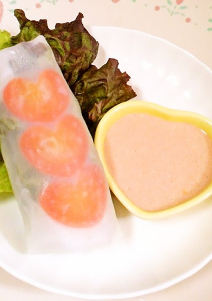 簡単♪蒸し鶏と野菜の生春巻き☆-レシピのメイン写真