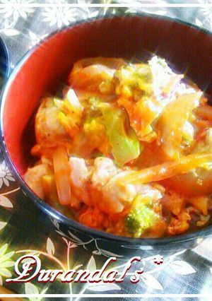 トマトで減塩あっさり♪洋風親子丼♪-レシピのメイン写真