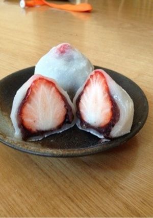 のび〰るいちご大福-レシピのメイン写真