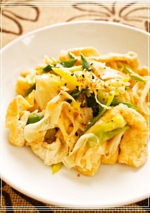 あと一品に♪油揚げと葱の味噌炒め-レシピのメイン写真