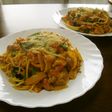 しめじとほうれん草のクリームパスタ