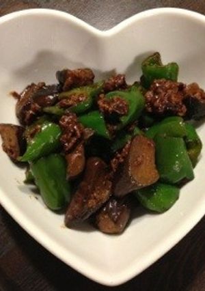なすとピーマンの肉味噌炒め✾-レシピのメイン写真