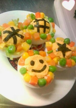 カラフルゆでたまご☆お弁当に♪-レシピのメイン写真