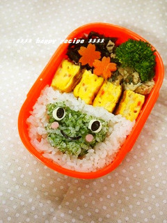 簡単キャラ弁✿ケロケロかえるさん-レシピのメイン写真