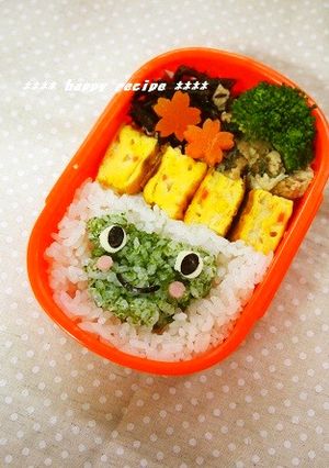 簡単キャラ弁✿ケロケロかえるさん-レシピのメイン写真