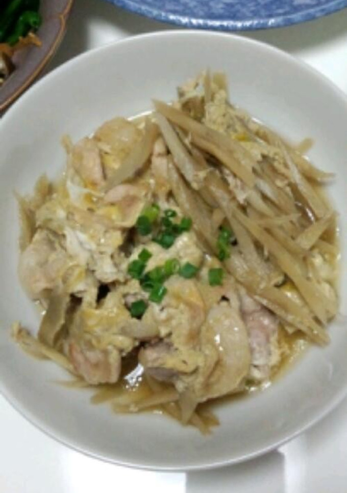 豚肉とごぼうの柳川煮(覚え書き)-レシピのメイン写真