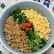 簡単☆三色鶏そぼろ丼~お弁当にも~