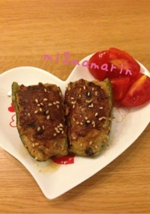 簡単ピーマンの肉詰め♡-レシピのメイン写真
