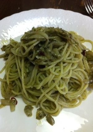 ものぐさカブの皮バジルパスタ-レシピのメイン写真