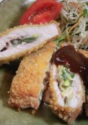紫蘇ネギはさみ豚カツのみそだれ-レシピのメイン写真