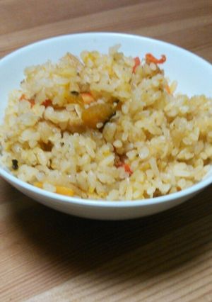 かぼちゃ煮リメイク♪簡単炊き込み御飯-レシピのメイン写真