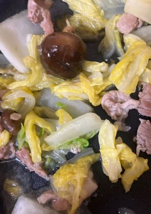 豚肉と白菜　椎茸の炒め-レシピのメイン写真