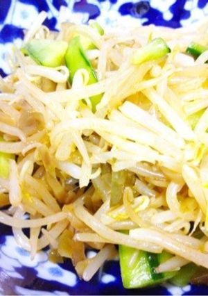 簡単☆ザーサイとキュウリとモヤシのナムル-レシピのメイン写真
