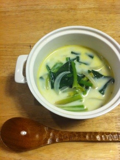 ほうれん草のジンジャーミルクスープ-レシピのメイン写真