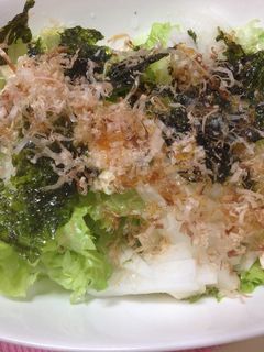 ヘルシー♡韓国のりとレタスのサラダ-レシピのメイン写真