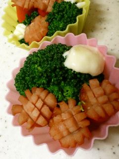 トースターで簡単1品☆赤ウィンナーのお花-レシピのメイン写真