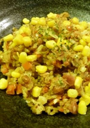 ランチに☆納豆入りカレーチャーハン-レシピのメイン写真