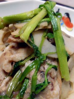 豚肉とせりとれんこんの炒め物-レシピのメイン写真