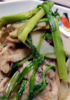 豚肉とせりとれんこんの炒め物-レシピのメイン写真