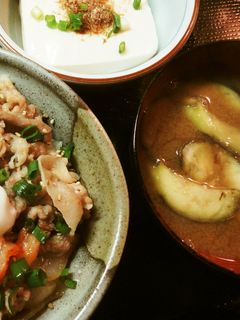 *朝食に*茄子の味噌汁-レシピのメイン写真