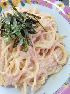 簡単☆濃厚明太クリームパスタ-レシピのメイン写真