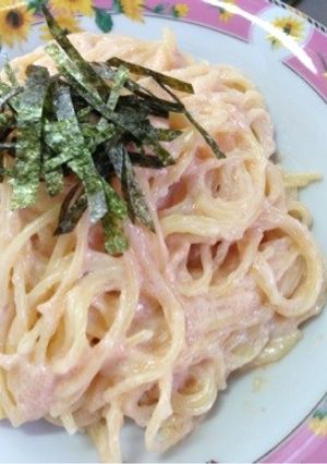 簡単☆濃厚明太クリームパスタ-レシピのメイン写真