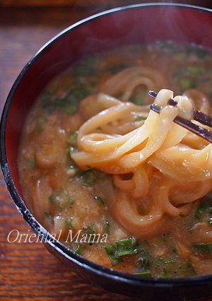お一人様のニラ玉とろみうどん-レシピのメイン写真