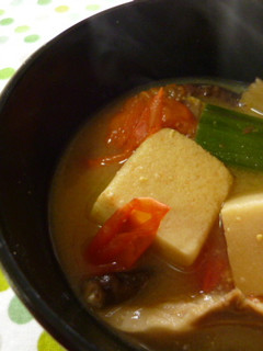 ❤高野豆腐とトマトのお味噌汁-レシピのメイン写真