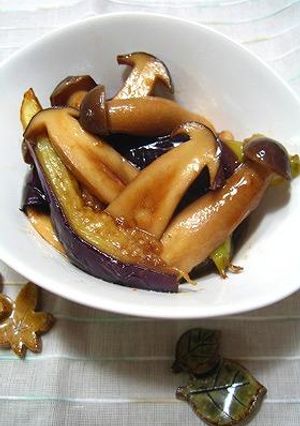 大粒しめじとナスの甘酢和え-レシピのメイン写真