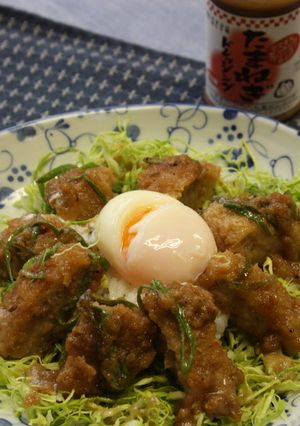 たまねぎドレッシングでキャベツかつ丼-レシピのメイン写真