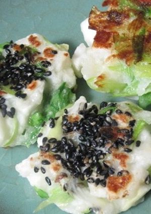 九条ねぎとはんぺんのごま焼き-レシピのメイン写真