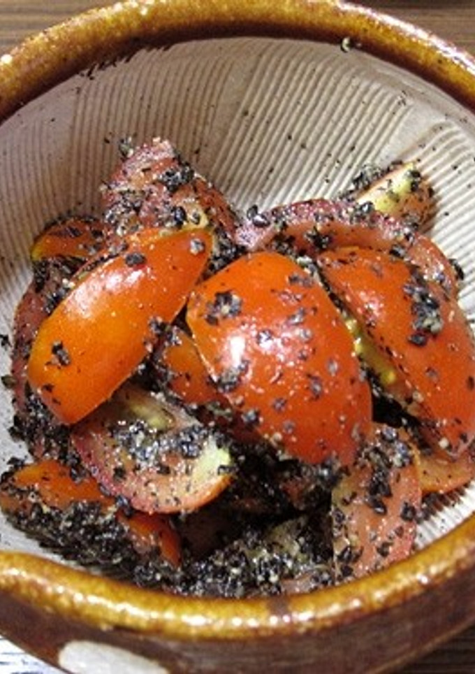 プチトマトの黒ごま和え-レシピのメイン写真