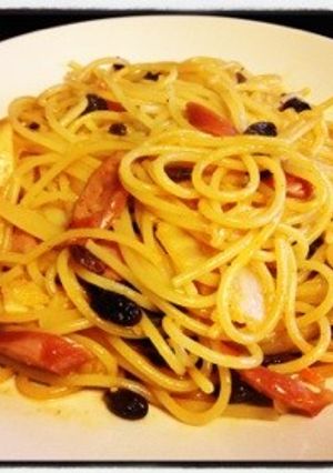 超簡単！レーズン入りキムチパスタ-レシピのメイン写真