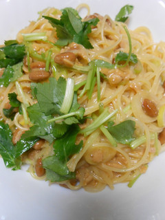 納豆と卵とバターのパスタ-レシピのメイン写真