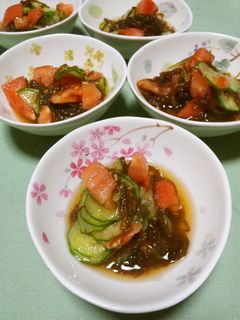 もずくとトマトの酢の物-レシピのメイン写真