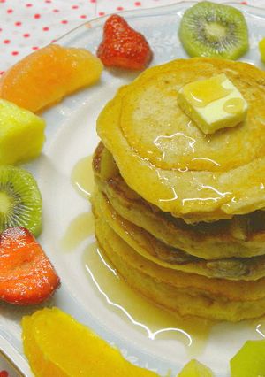 ★３種類の果物をサンド♪パンケーキ★-レシピのメイン写真