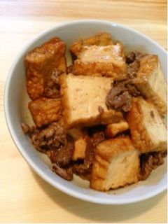 美味しい!厚揚げと牛肉の甘辛煮♪-レシピのメイン写真