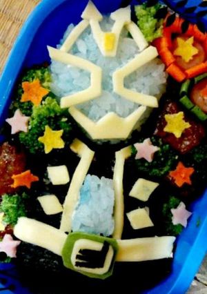 キャラ弁★仮面ライダーウォータードラゴン-レシピのメイン写真
