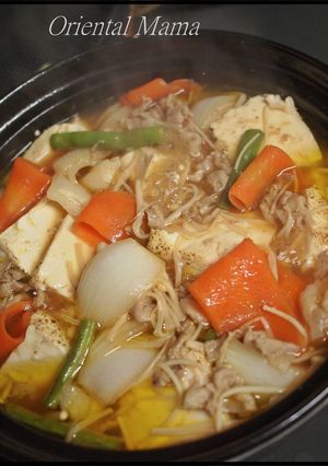 ピーラーで早煮!旨みの豚バラ肉豆腐-レシピのメイン写真