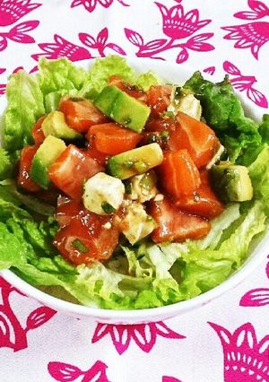 コストコのサーモンで☆簡単ポキ丼-レシピのメイン写真