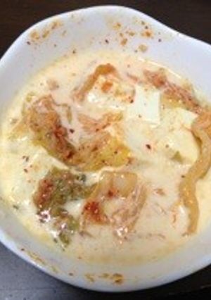超簡単！あったかキムチ豆腐♡-レシピのメイン写真