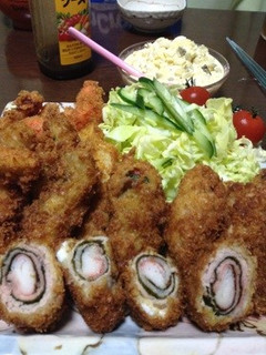 かにかまと豚肉と海苔のロールフライ-レシピのメイン写真