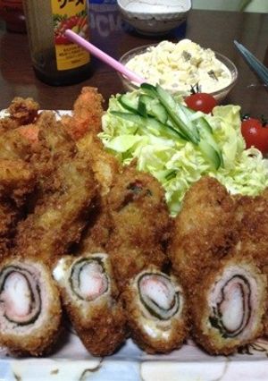 かにかまと豚肉と海苔のロールフライ-レシピのメイン写真