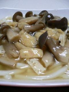 ぷりぷりしめじのきつねあんかけうどん-レシピのメイン写真