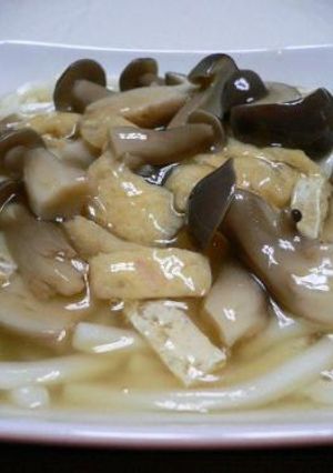 ぷりぷりしめじのきつねあんかけうどん-レシピのメイン写真