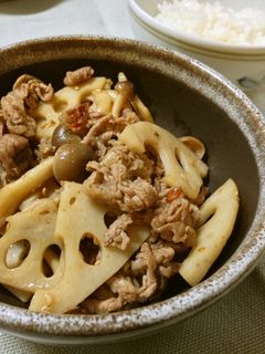 牛肉とれんこんの甘辛炒め-レシピのメイン写真