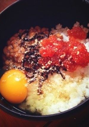 <贅沢>卵かけ納豆ご飯♡-レシピのメイン写真