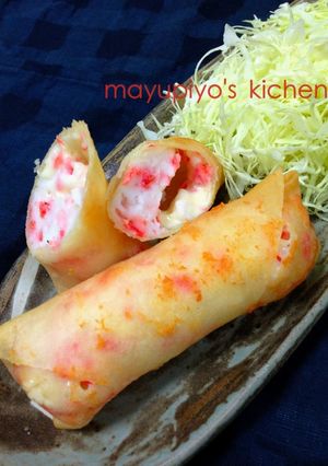 チーズがトロける♡はんぺん春巻〜エビ風味-レシピのメイン写真
